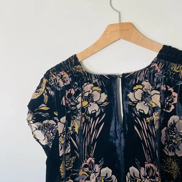 Free People Velvet Mystic Charm Babydoll Mini Long Sleeve Tunic Dress Size S - Picture 8 of 11